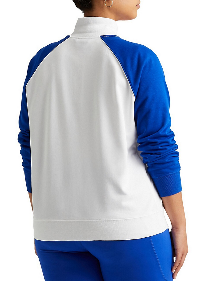 LAUREN RALPH LAUREN Plus Size Colourblocked French Terry Jacket