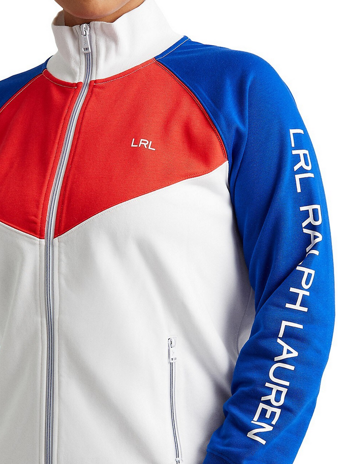 LAUREN RALPH LAUREN Plus Size Colourblocked French Terry Jacket