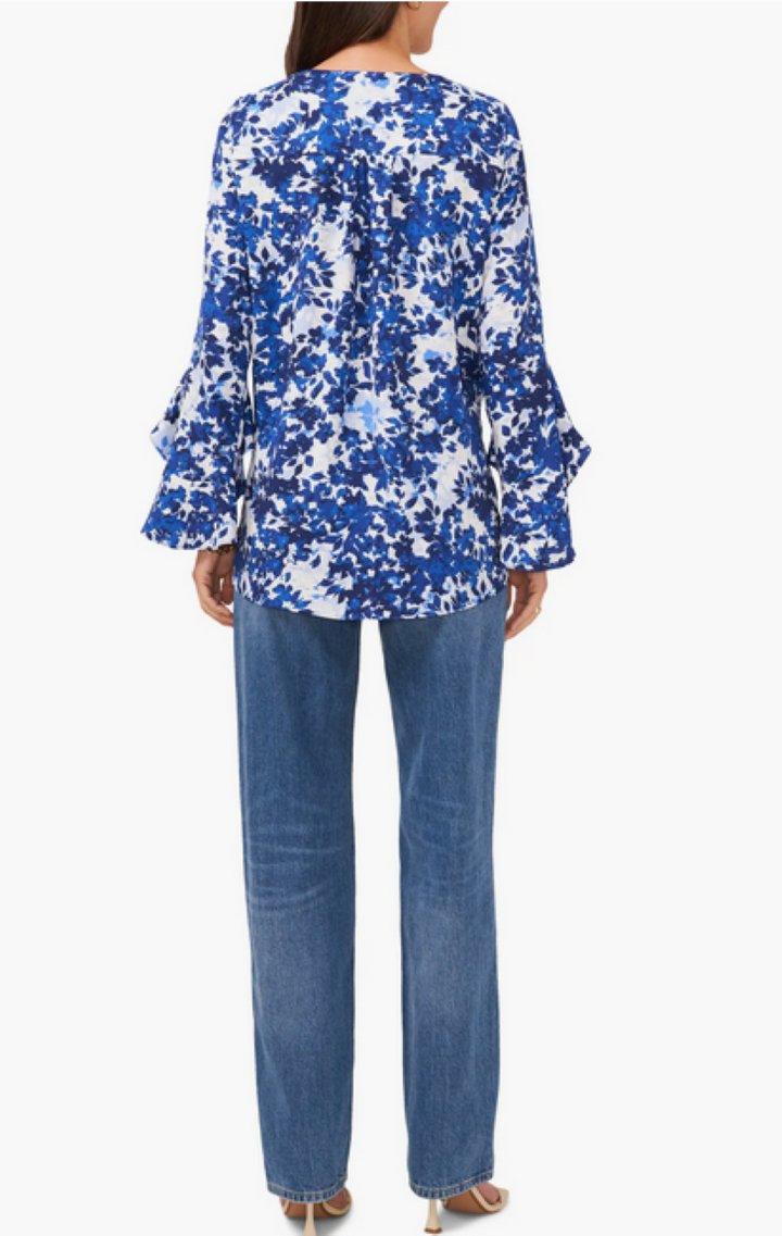 VINCE CAMUTO V Neck Flutter Top