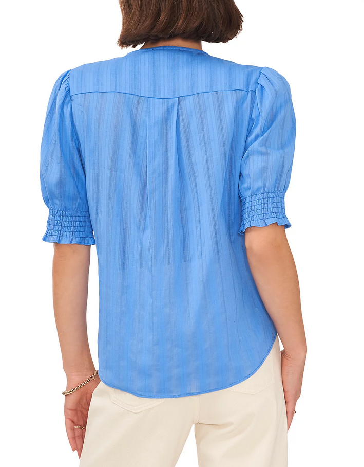 1.STATE Elbow Sleeve Pintuck Blouse