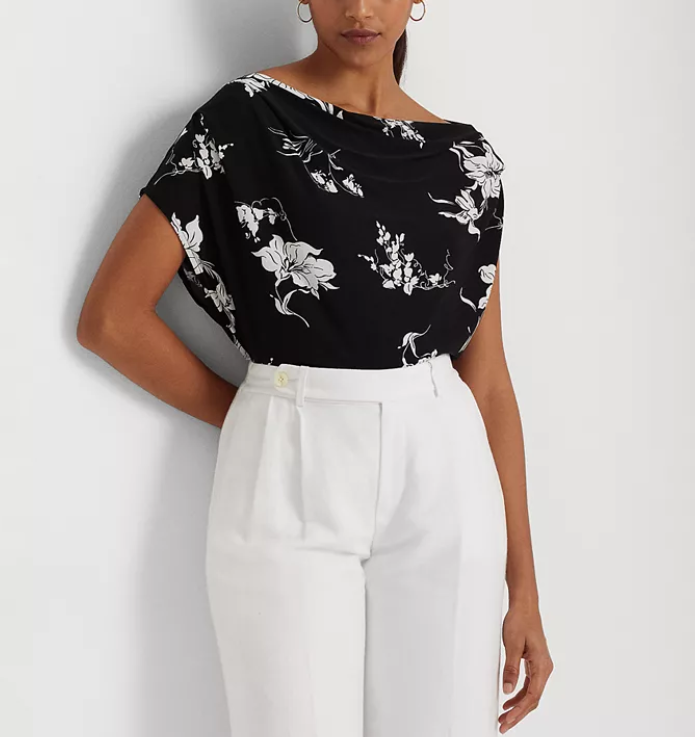Lauren Ralph Lauren Floral Stretch Jersey T-Shirt