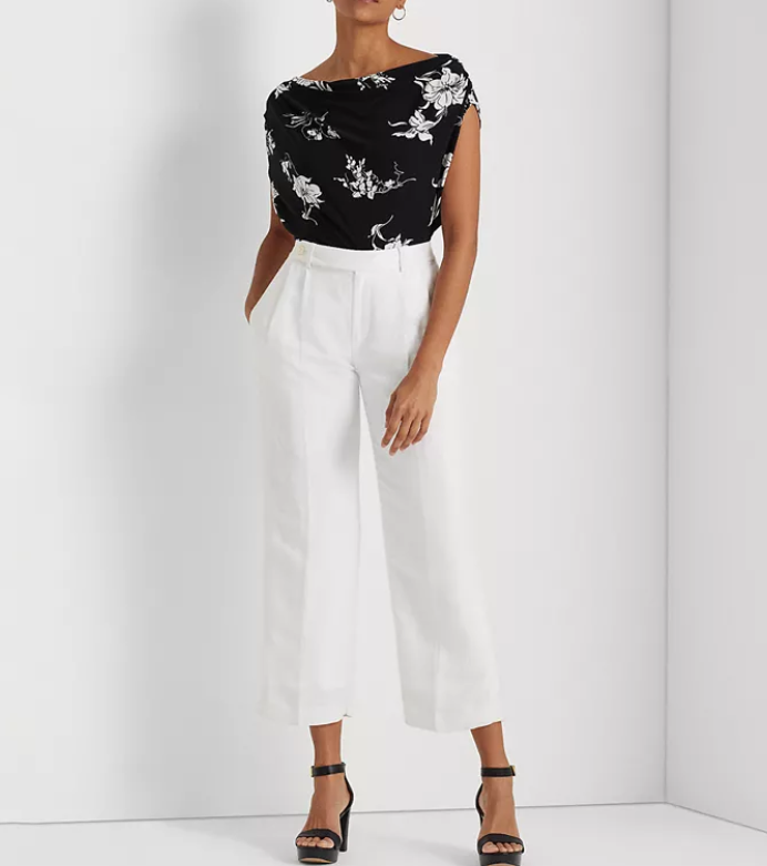 Lauren Ralph Lauren Floral Stretch Jersey T-Shirt