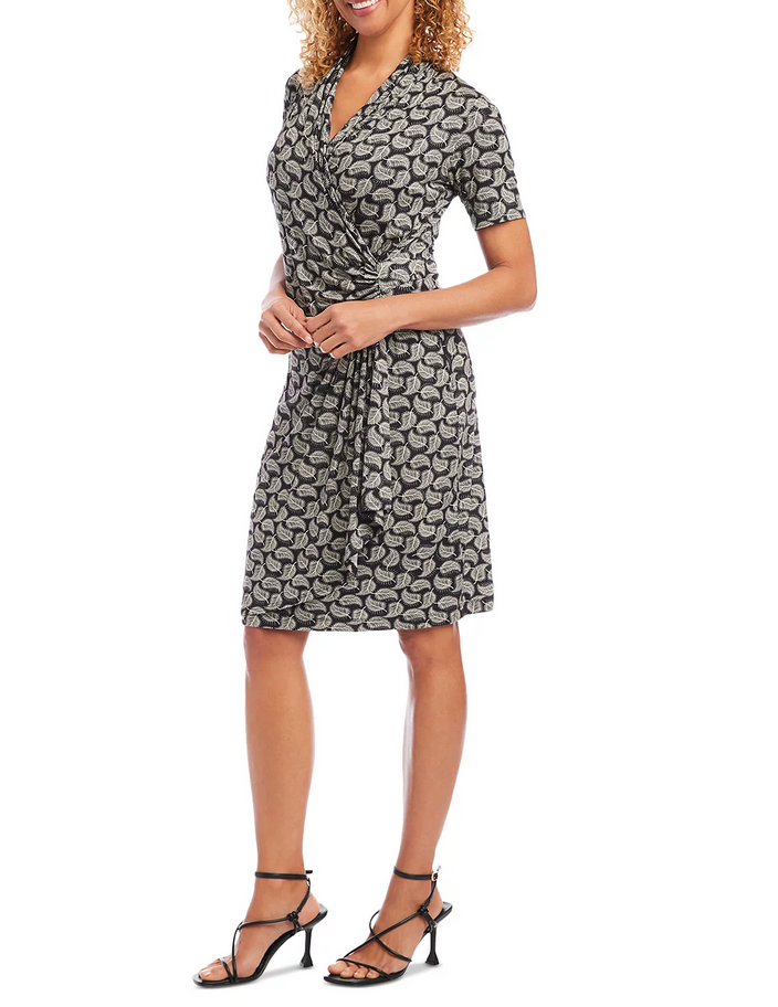 Karen Kane Cascade Faux Wrap Dress