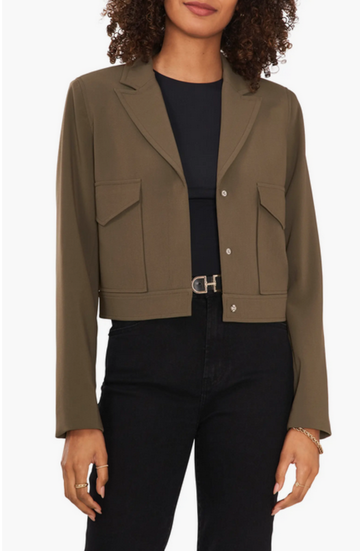 Vince Camuto Notched Collar Cropped Blazer