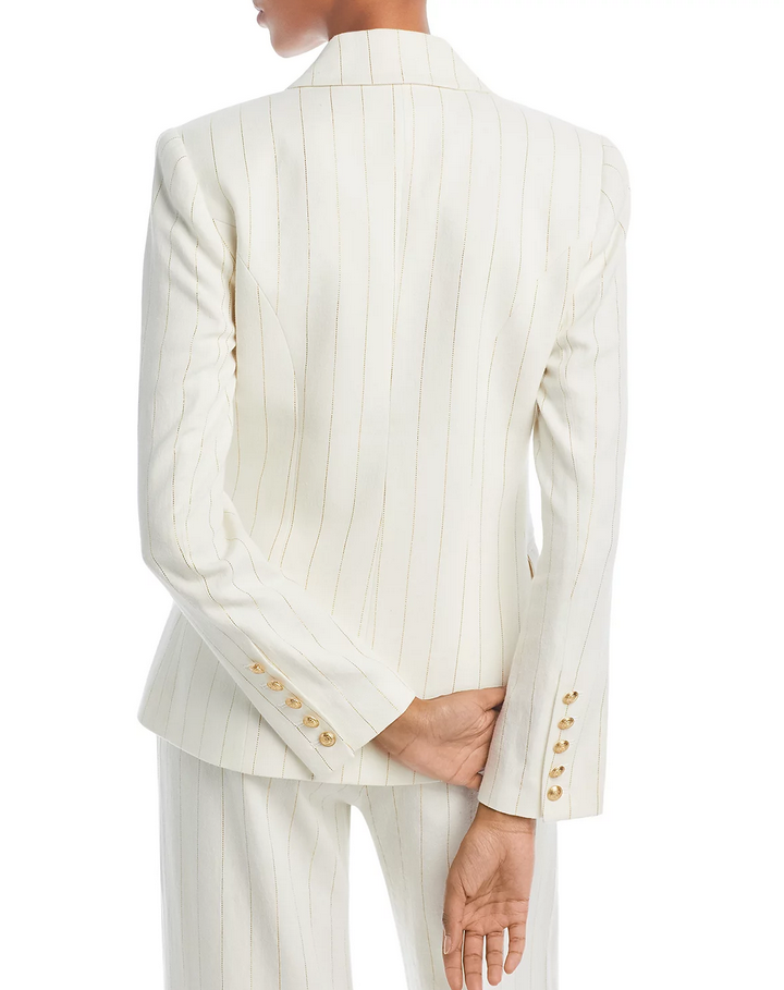 L'AGENCE Kenzie Striped Double Breasted Blazer