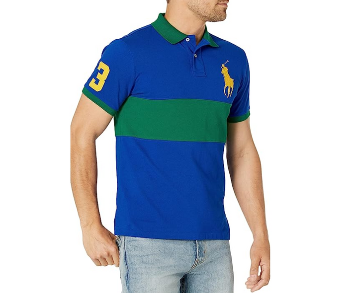 POLO RALPH LAUREN MEN Custom Slim Fit Big Pony Mesh Polo Shirt