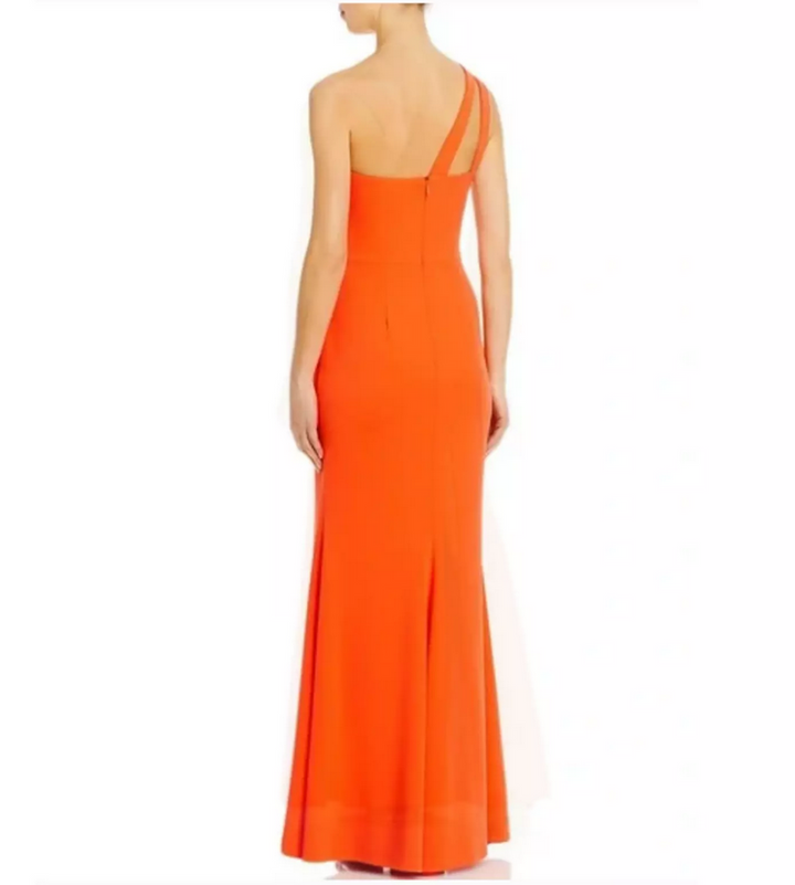 AQUA One Shoulder Cutout Gown