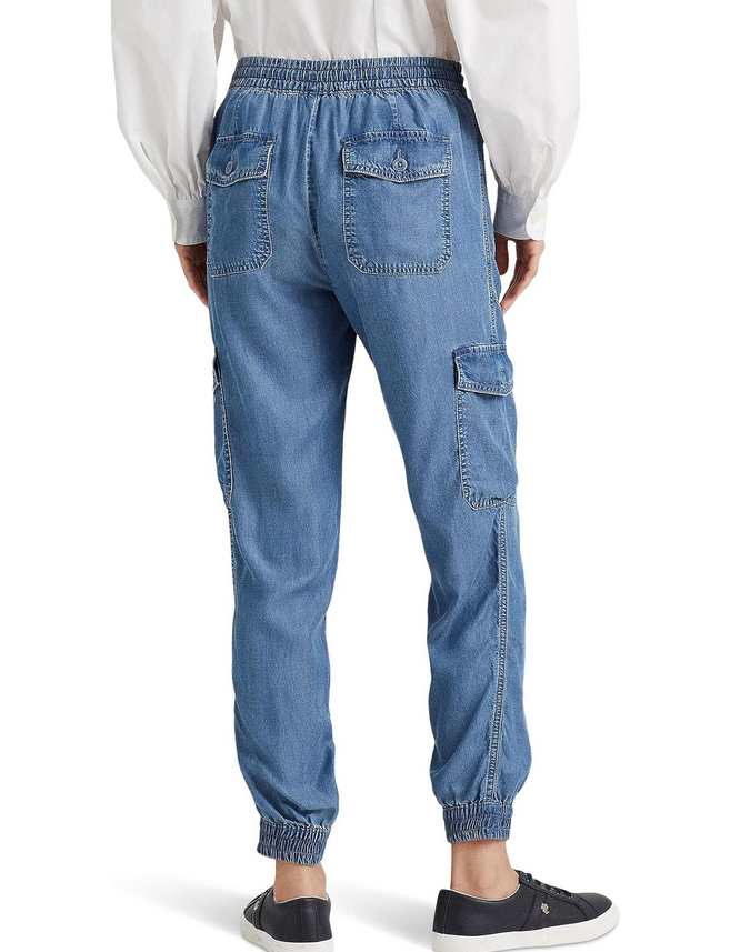 LAUREN Ralph Lauren Chambray Cargo Ankle Pants