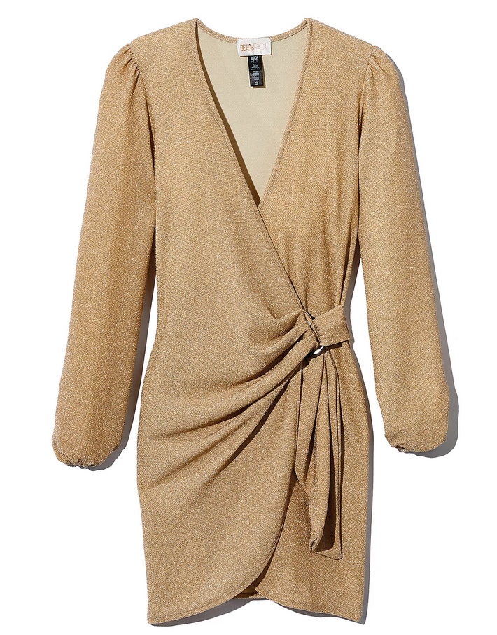 Beach Riot Dixie Metallic Wrap Dress Swim Cover-Up