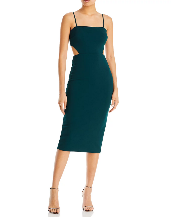 AQUA Side Cutout Midi Dress