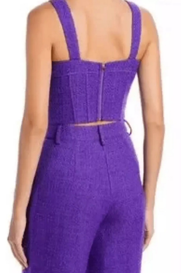 AQUA Tweed Bustier Top