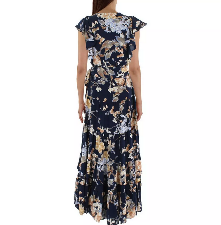 Ralph Lauren Jynlee Ruffled Long Evening Dress