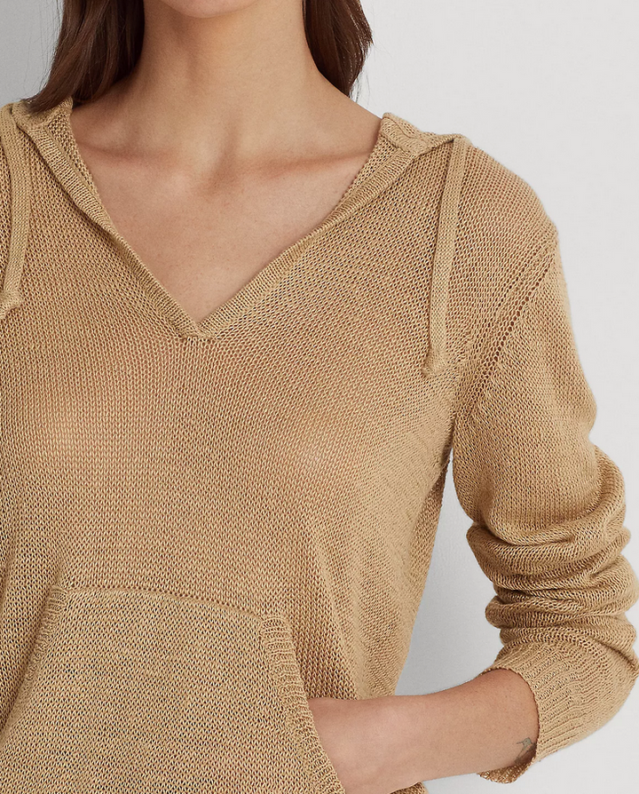 LAUREN RALPH LAUREN Linen Hoodie Sweater