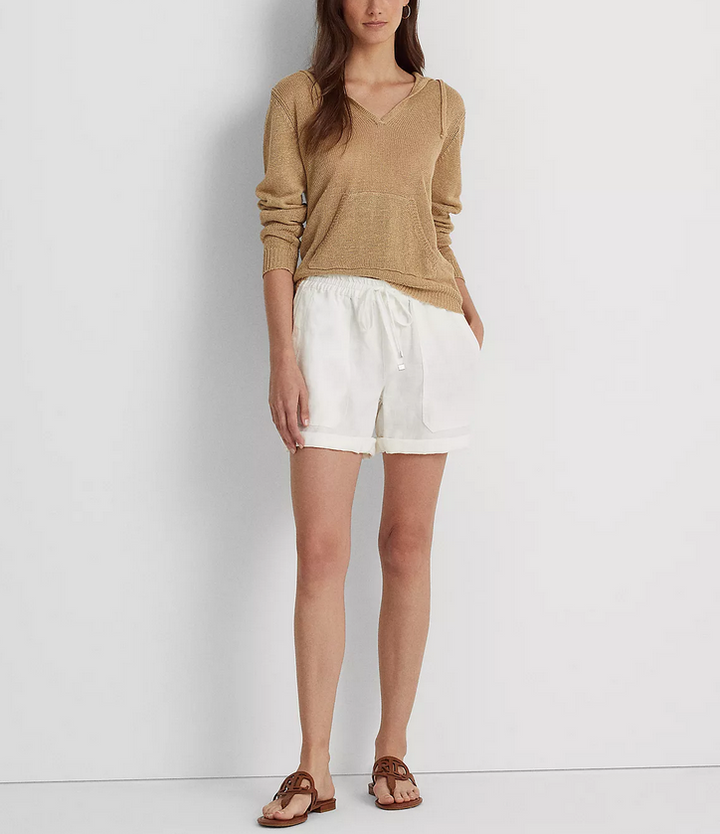 LAUREN RALPH LAUREN Linen Hoodie Sweater