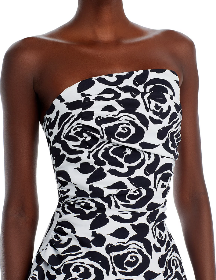 Chiara Boni La Petite Robe Onalia Print Strapless Dress