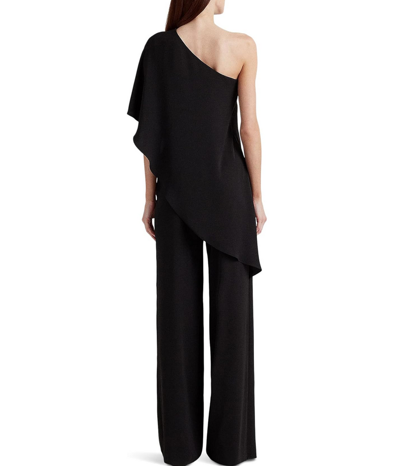 LAUREN RALPH LAUREN Cape Georgette One-Shoulder Jumpsuit