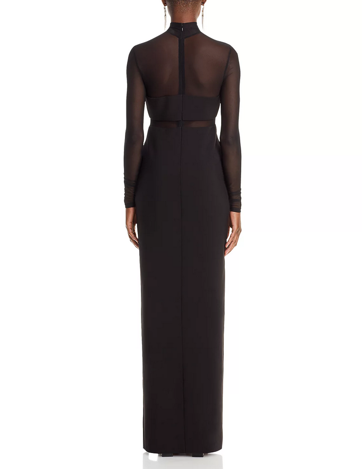 LIKELY Andie Mock Neck Illusion Gown