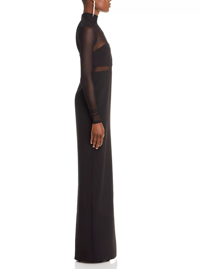 LIKELY Andie Mock Neck Illusion Gown