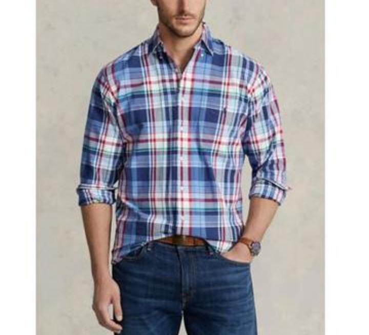 Polo Ralph Lauren MEN's Big & Tall Plaid Oxford Shirt