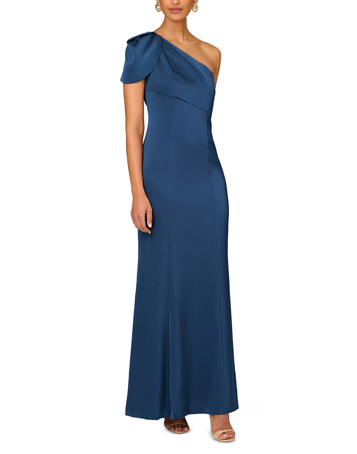 Aidan Mattox One Shoulder Mermaid Gown