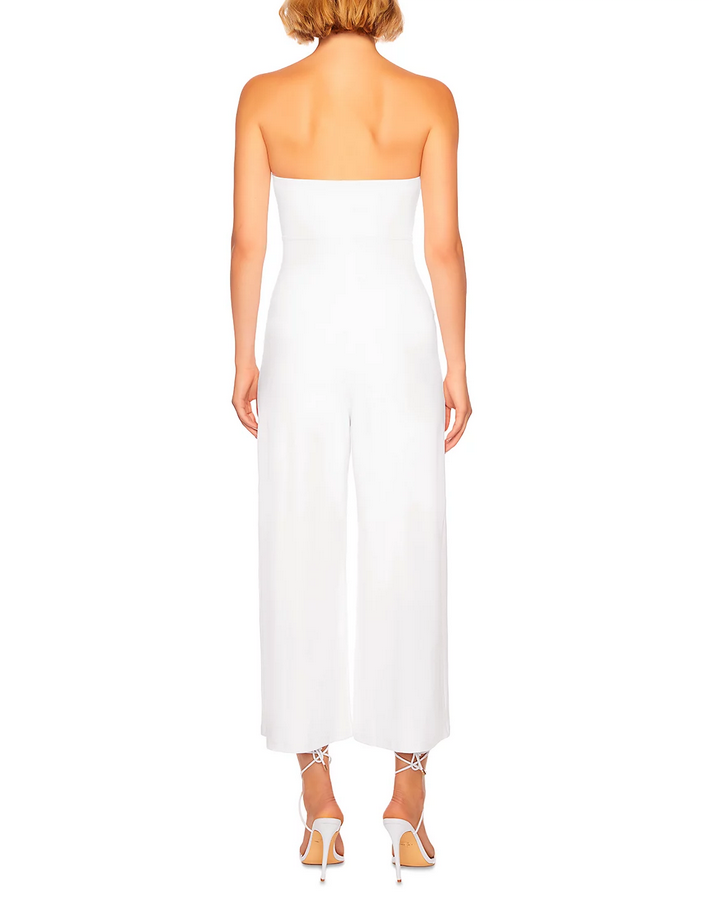 Susana Monaco Strapless Cropped Wide Leg Jumpsuit