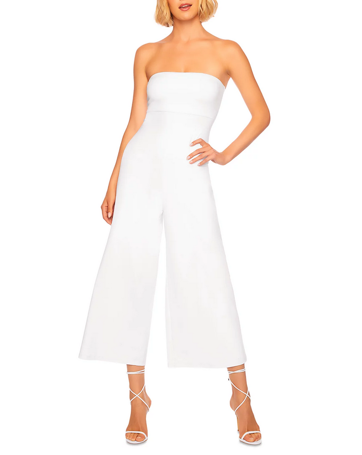 Susana Monaco Strapless Cropped Wide Leg Jumpsuit