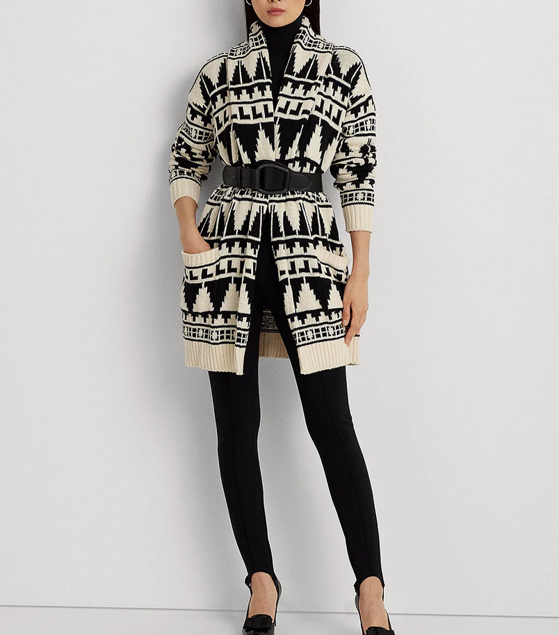 LAUREN RALPH LAUREN Shawl Collar Cardigan