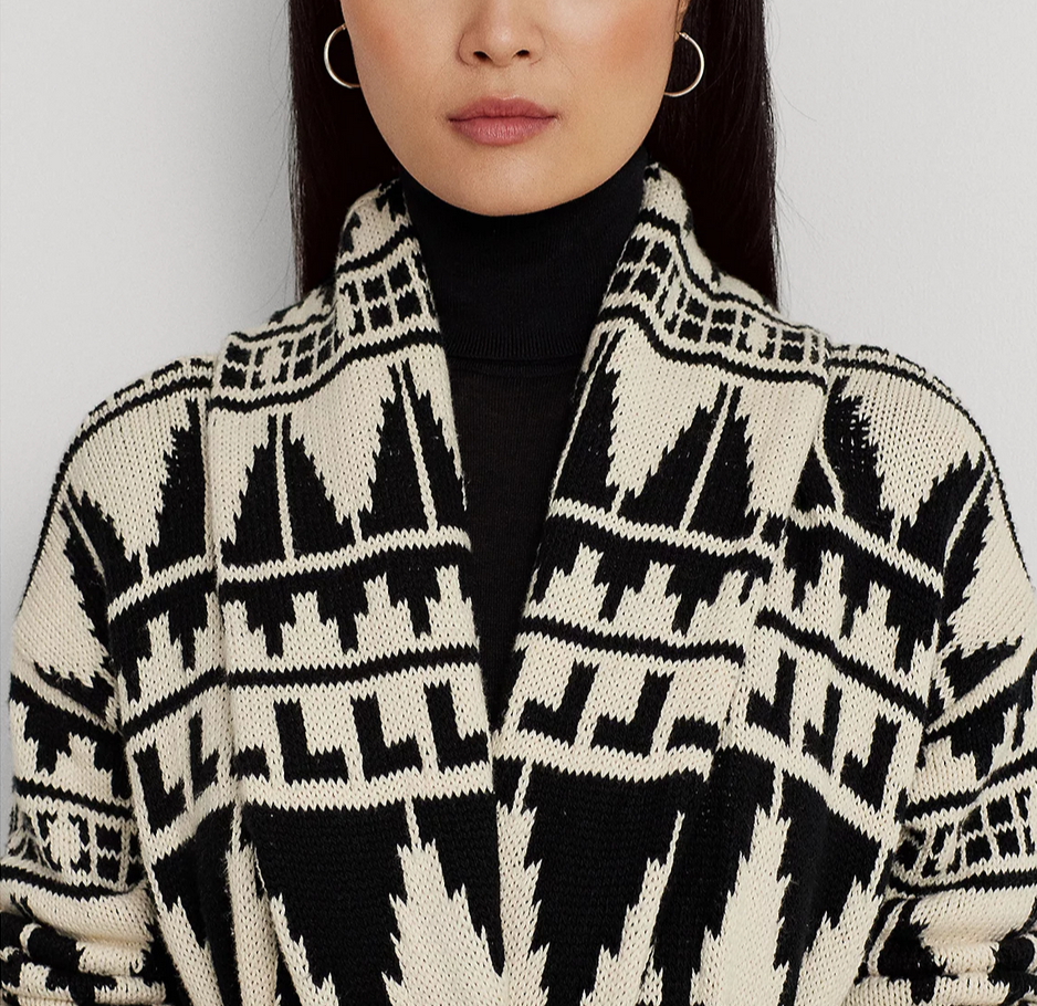 LAUREN RALPH LAUREN Shawl Collar Cardigan
