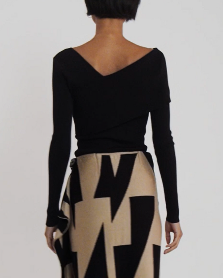LAUREN RALPH LAUREN Asymmetrical Long-Sleeve Sweater