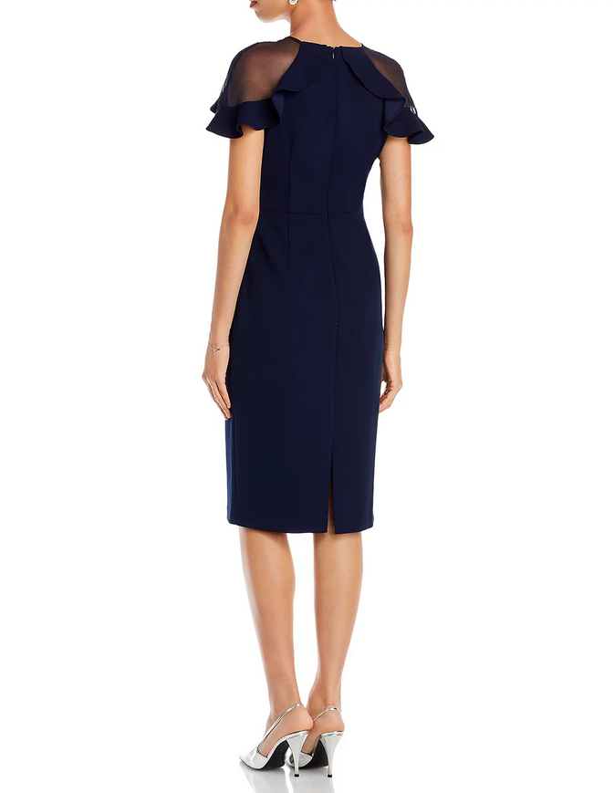 Eliza J Ruffle Sleeve Cocktail Dress