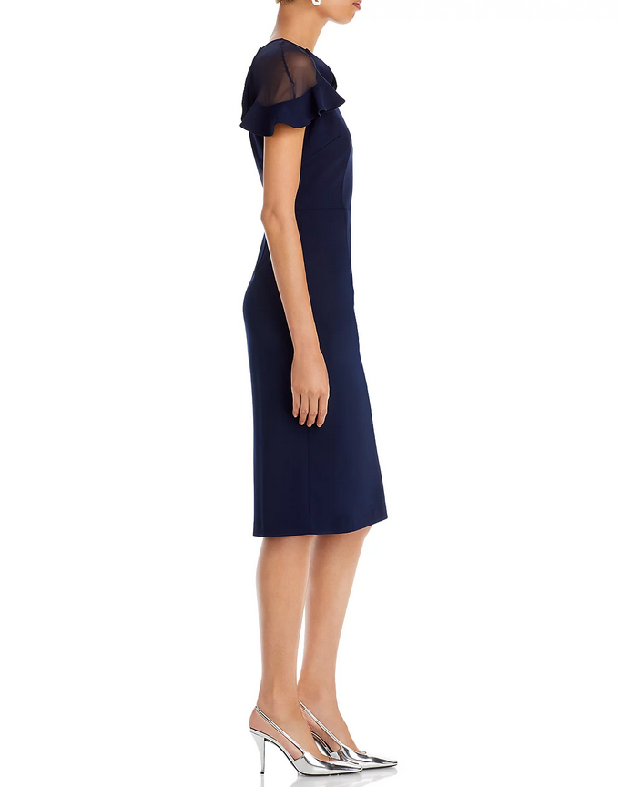 Eliza J Ruffle Sleeve Cocktail Dress