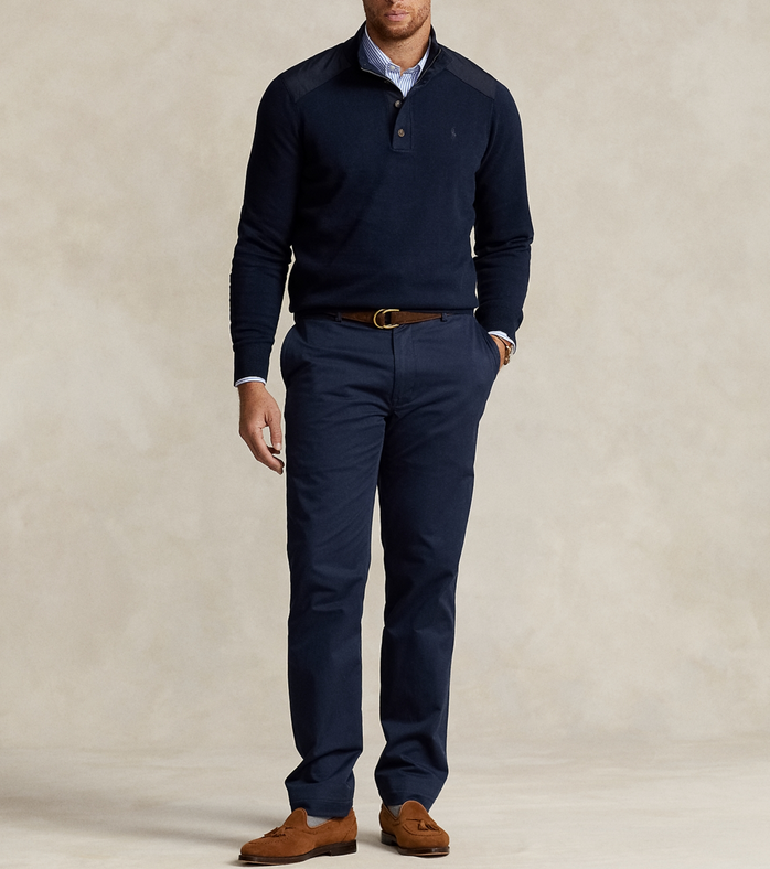 Polo Ralph Lauren MEN's Big & Tall Cotton Hybrid Sweater