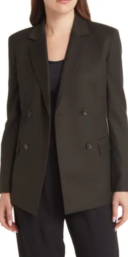 Theory Wool Slim Double Breasted Blazer