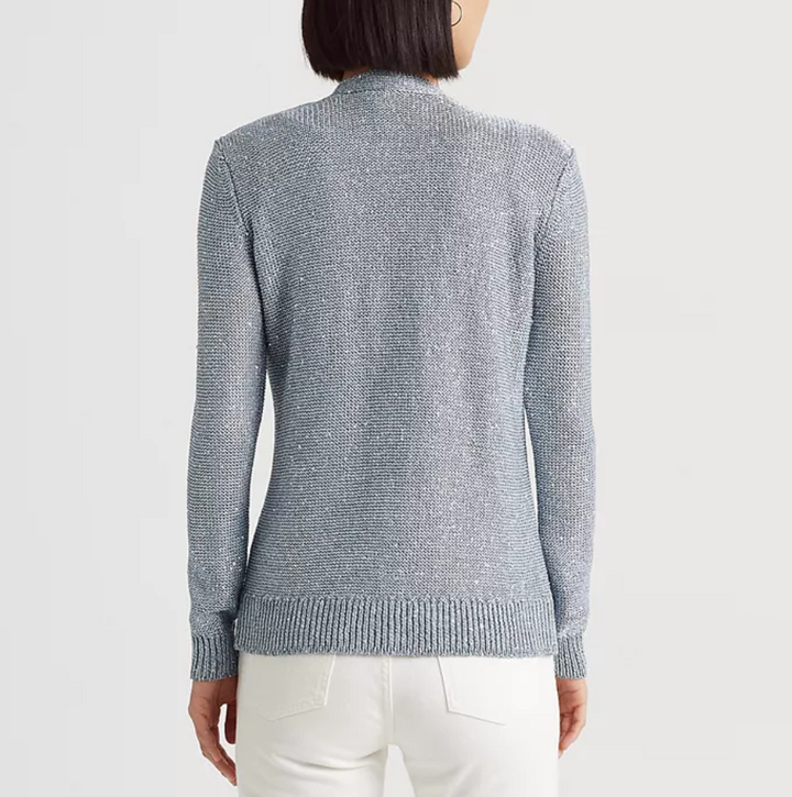 LAUREN RALPH LAUREN Sequined Linen-Blend Cardigan