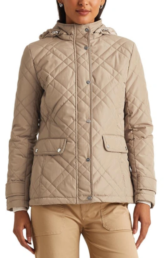 Ralph Lauren Stand Collar Quilted Jacket