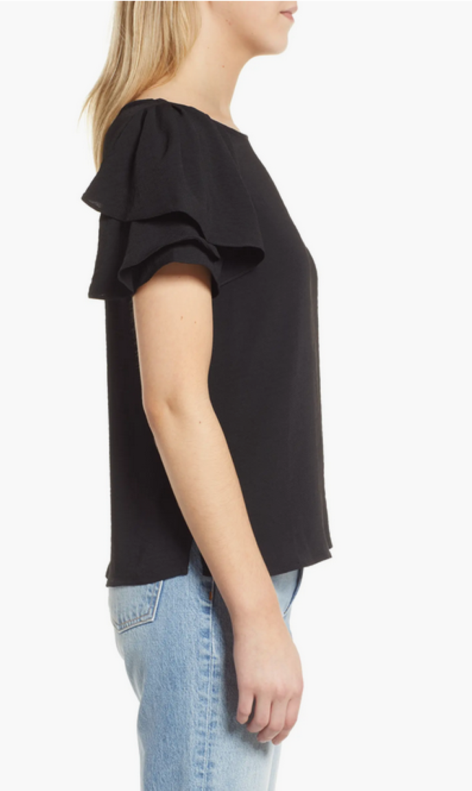 VINCE CAMUTO Tiered Sleeve Blouse