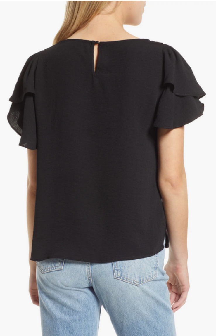 VINCE CAMUTO Tiered Sleeve Blouse