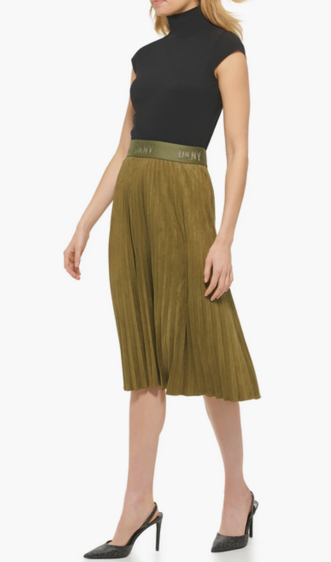 DKNY Cap Sleeve Mock Neck Top