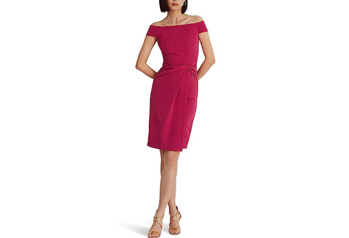 LAUREN Ralph Lauren Crepe Off-the-Shoulder Dress