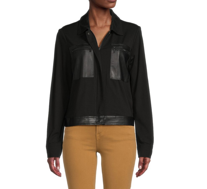 Calvin Klein Zipper-Pocket Long-Sleeve Jacket