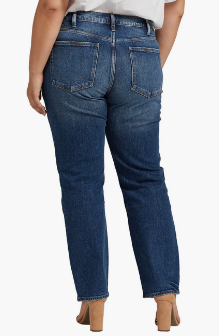 Silver Jeans Co. Plus Size Frisco High Rise Straight-Leg Jeans