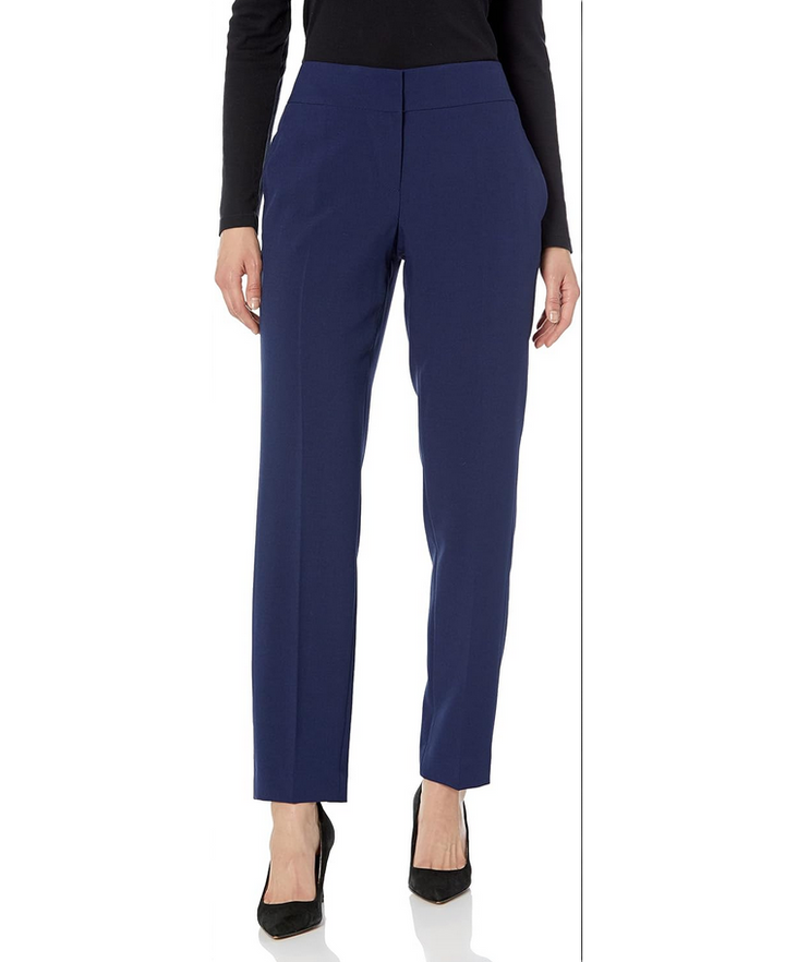 LE SUIT Petite Crepe Two-Button Framed Jacket & Slim Pants