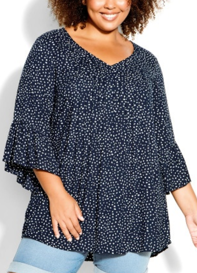 AVENUE Plus Size Joanna Pintuck Tunic Top