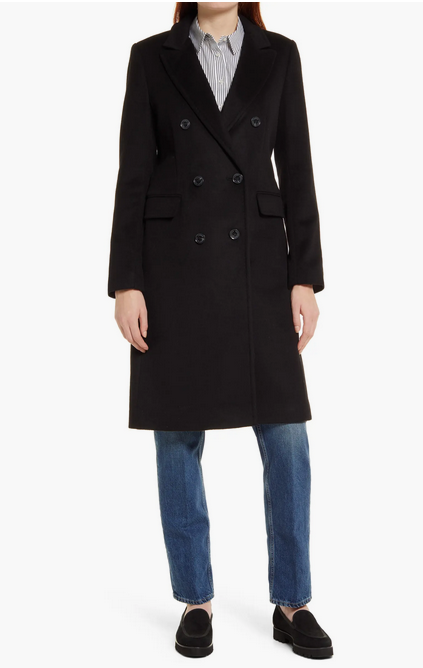 LAUREN RALPH LAUREN Double-Breasted Walker Coat