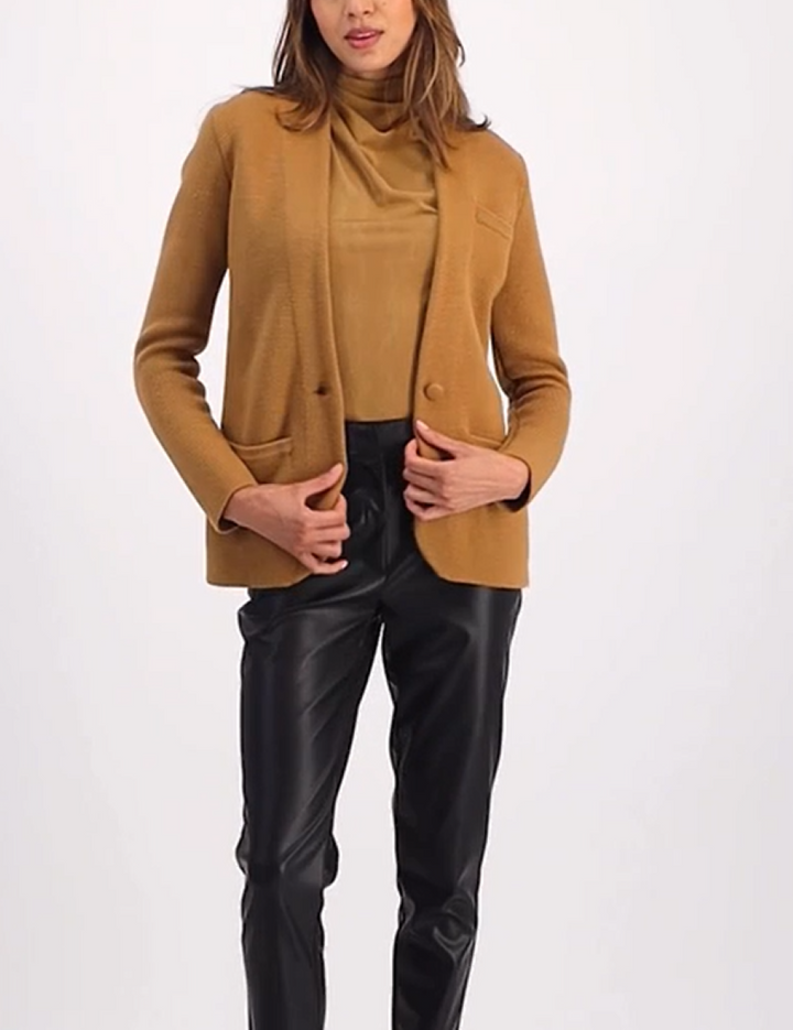 Calvin Klein One-Button Sweater Knit Blazer