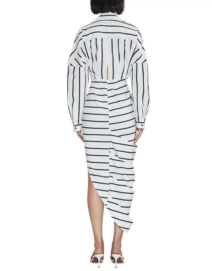 Et Ochs Faith Striped Cotton Midi Dress