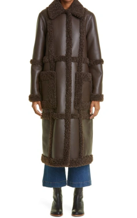 STAND STUDIO Patrice Faux Shearling Coat