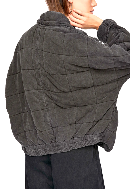 Free People Quilted Dolman-Sleeve Jacket
