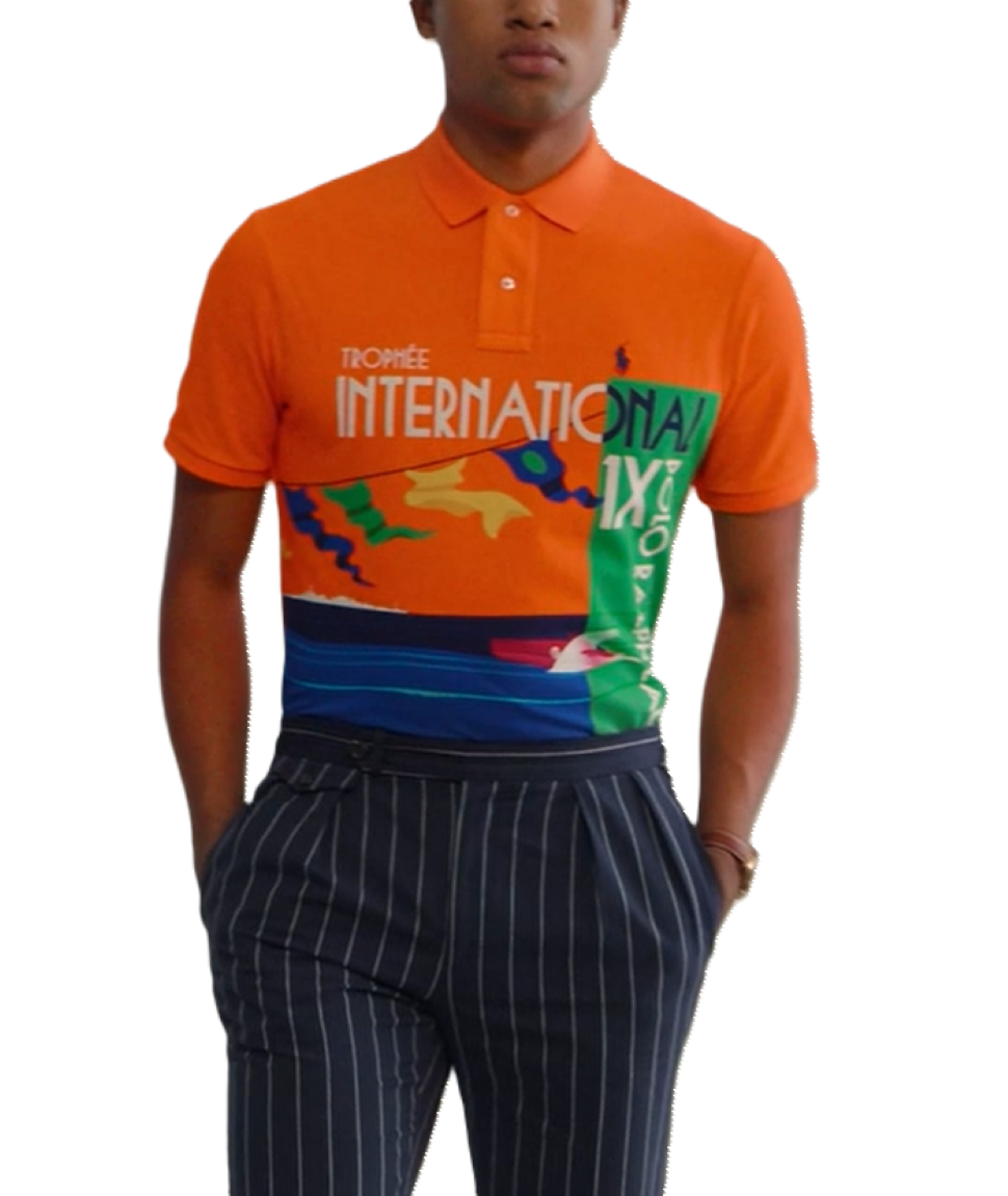 POLO RALPH LAUREN MEN Classic Fit Mesh Graphic Polo Shirt