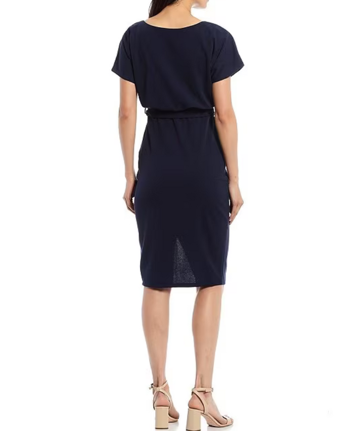 kensie Blouson Faux-Wrap Dress
